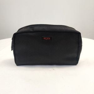 Tumi black make up toiletries travel bag pouch